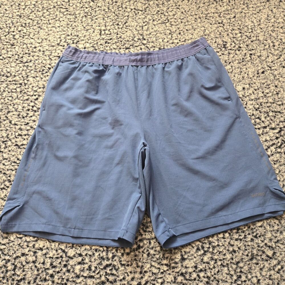 SKORA Running Shorts Mens XL Blue Athletic Gym Training Stretch Lightweight